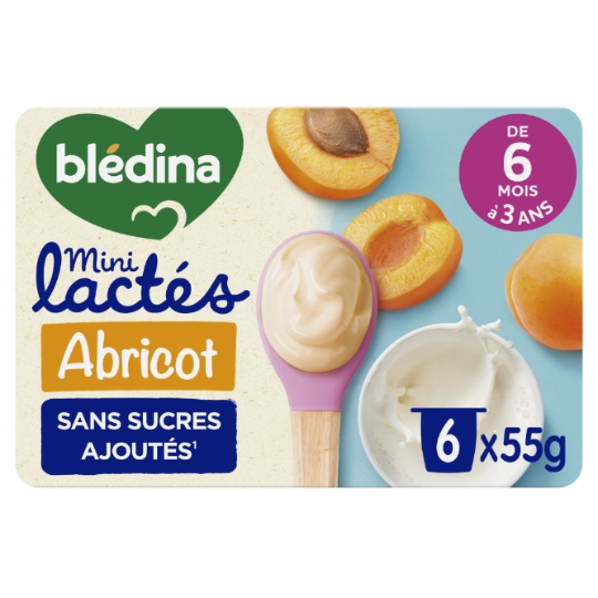 Dessert lacté bébé dès 6 mois Abricot Mini Lactés BLEDINA