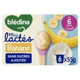 Dessert lacté Bébé dès 6 mois Banane Mini Lactés BLEDINA