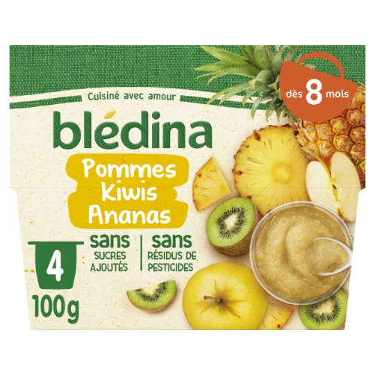 Compote bébé dès 8 mois Pomme Kiwi Ananas BLEDINA