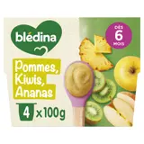 Compote bébé dès 8 mois Pomme Kiwi Ananas BLEDINA