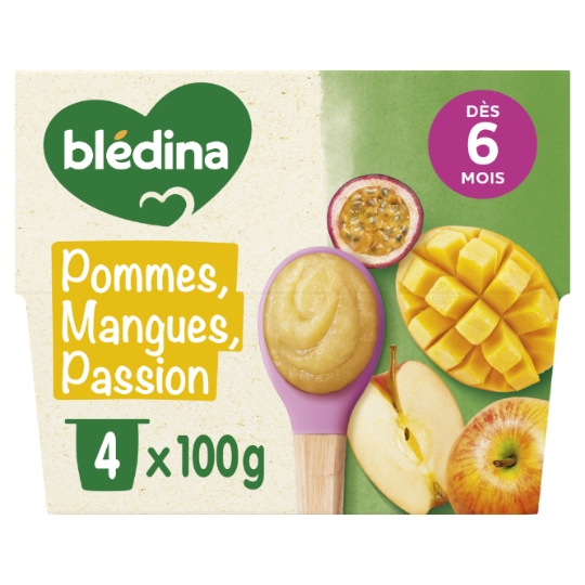 Compote bébé dès 8 mois Pomme Mangue Passion BLEDINA