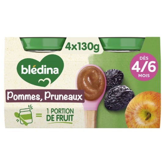 Compote bébé dès 4/6 mois Pomme Pruneau BLEDINA