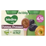 Compote bébé dès 4/6 mois Pomme Pruneau BLEDINA