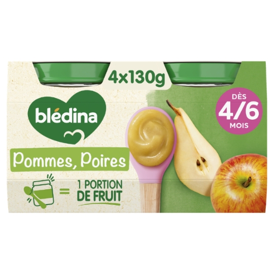 Compote bébé dès 4/6 mois Pomme Poire BLEDINA
