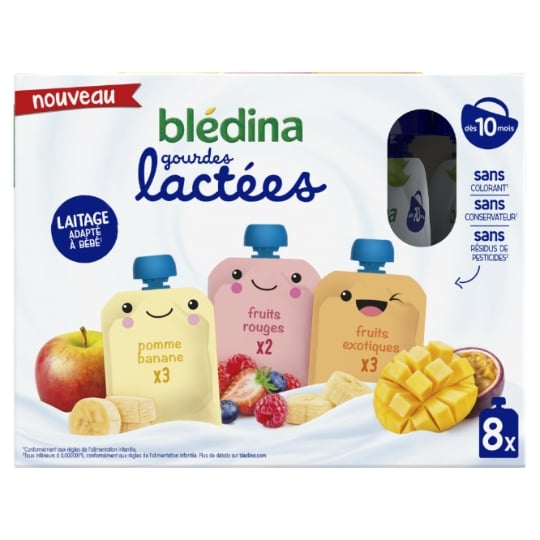 Compote bébé dès 10 mois Fruits Lactés BLEDINA