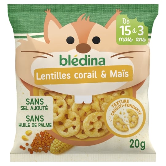 Biscuit bébé Lentilles Corail et Maïs dès 15 Mois BLEDINA