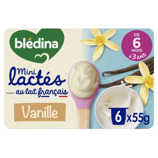 Dessert lacté bébé dès 6 mois Vanille Mini Lactés BLEDINA
