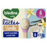 Dessert lacté bébé dès 6 mois Vanille Mini Lactés BLEDINA