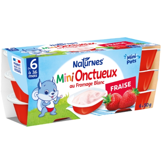 Dessert lacté bébé dès 6 mois Fraise Croissance P'tit Onctueux NESTLE