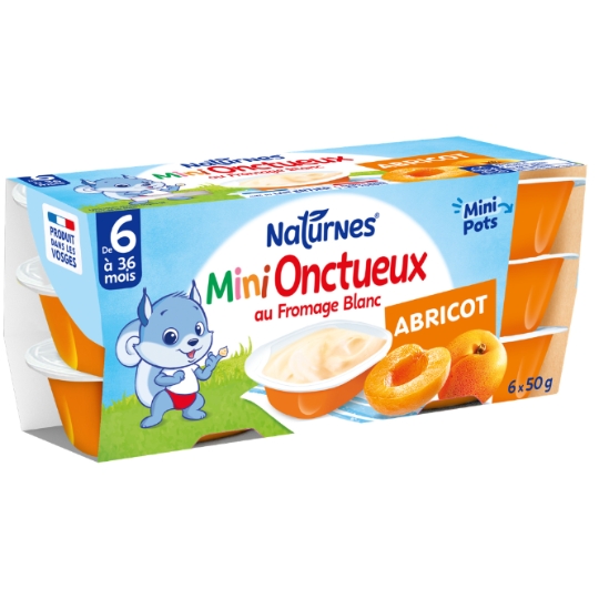 Dessert lacté bébé dès 6 mois Croissance Mini Abricot P'tit Onctueux NESTLE