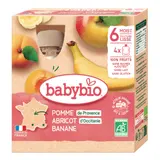 Compote bébé dès 6 mois Pomme Abricot Banane Bio BABYBIO