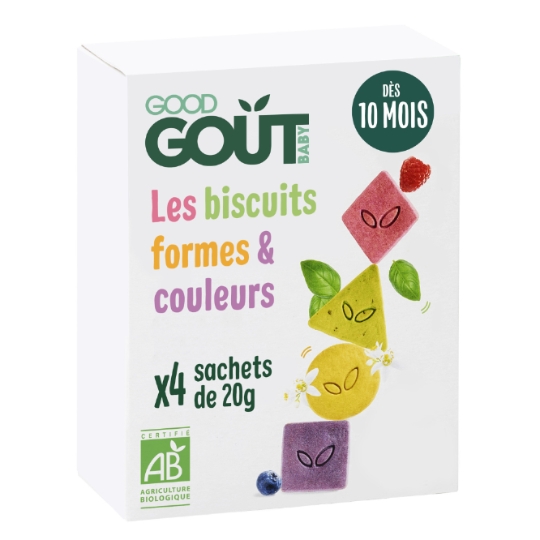 Biscuits Bébé dès 10 mois Biscuits Forme et Couleurs Bio GOOD GOUT