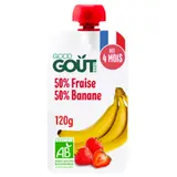 Compote bébé dès 4 mois Fraise Banane Sans Sucres Ajoutés Bio GOOD GOUT