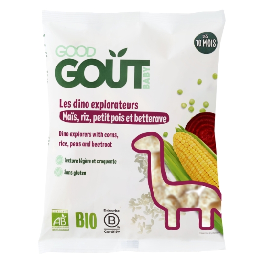 Riz pour Bébé dès 10 mois Maïs Petit Pois et Betterave Sans Gluten Bio GOOD GOUT