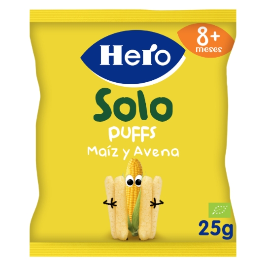 Puffs dès 8 mois Maïs Avoine Bio HERO SOLO
