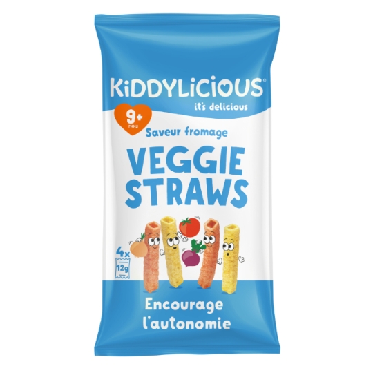 Soufflés Salés Bébé Saveur Fromage Veggie Straws Dès 9 Mois KIDDYLICIOUS