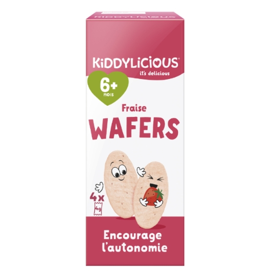 Gaufrettes Bébé Wafers Fraise dès 6 mois KIDDYLICIOUS