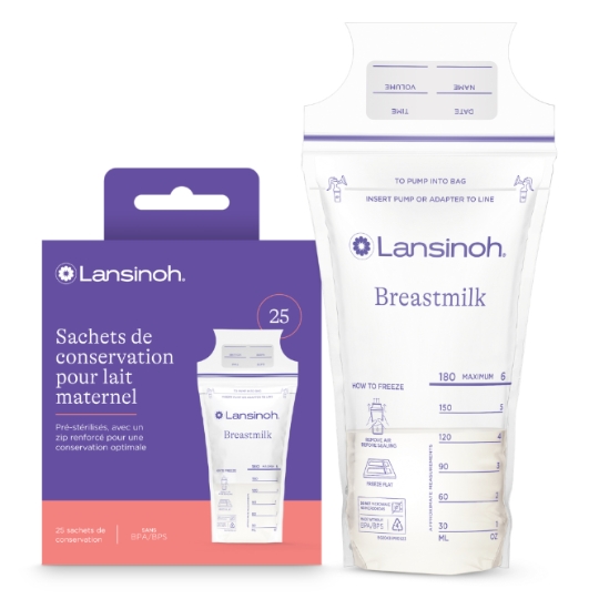 Sachets de conservation pour Lait Maternel Pré-Stérilisés LANSINOH