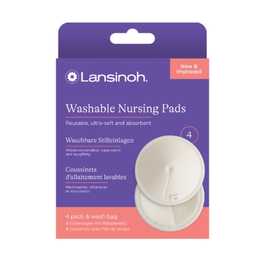 Coussinets d'Allaitement Lavables Réutilisables Ultra-doux Absorbants avec Filet de Lavage LANSINOH