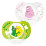 Sucettes Silicone 6-18 Mois Anatomique Avec Anneau Vert Blanc Barbapapa LUC ET LEA