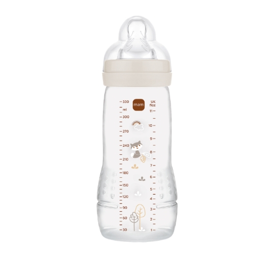 Biberon Easy Active 2ème Âge Forme Ergonomique à Partir de 6 Mois Tétine Plate Débit Très Rapide MAM