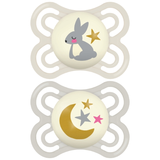 Sucettes Silicone Phosphorescente 2-6 Mois Perfect Nuit MAM BABY