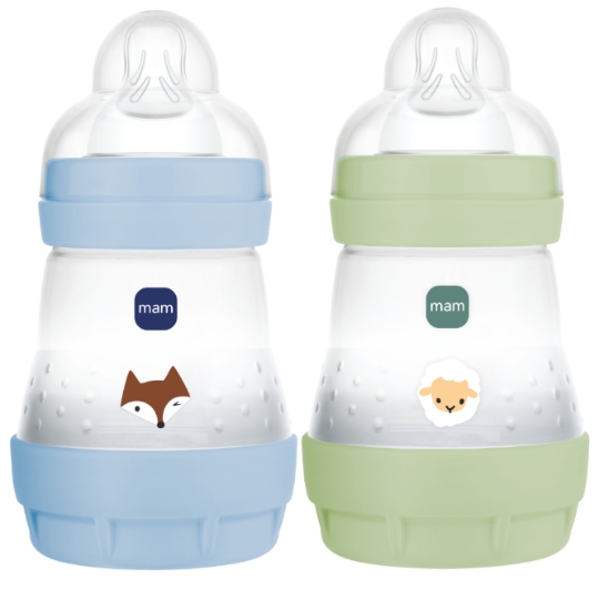 Biberons Anti-colique Océan et Sable Débit 0-6 Mois 160mL MAM BABY