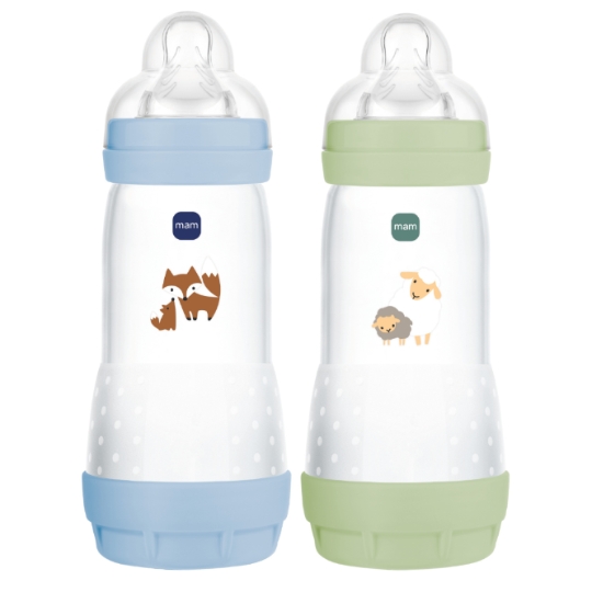 Biberons Anti-colique Océan et Sable Débit 4M+ 320mL MAM BABY