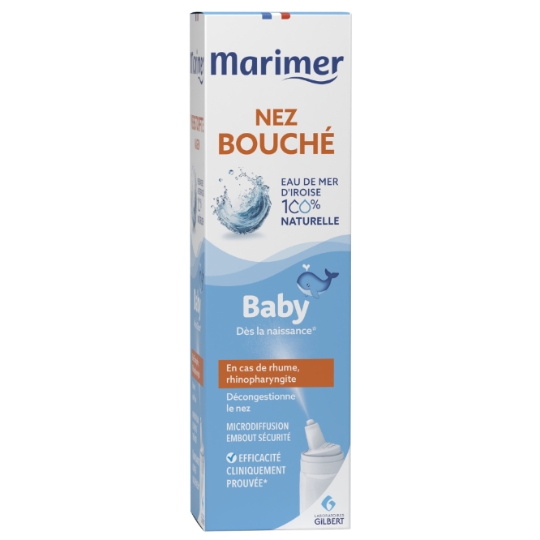 Soin Bébé Débouche le Nez à l'Eau de Mer 100% Naturelle Rhume et Rhinopharyngite MARIMER