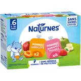 Compote pour Bébé De 6 à 36 Mois Pommes Abricots et Pommes Bananes Fraises NATURNES