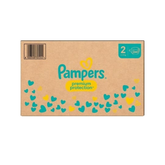 Couches Pampers Premium Protection Taille 2 100% Protection Fuites Et Douces PAMPERS