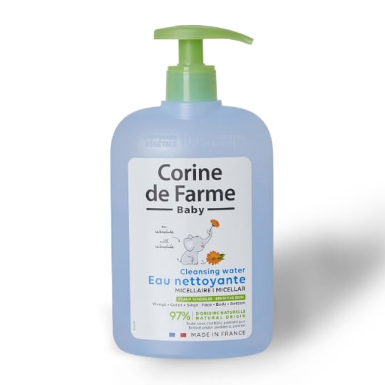 Eau micellaire bébé nettoyante Visage Corps et Siège Peaux Sensibles CORINE DE FARME CORINE DE FARME