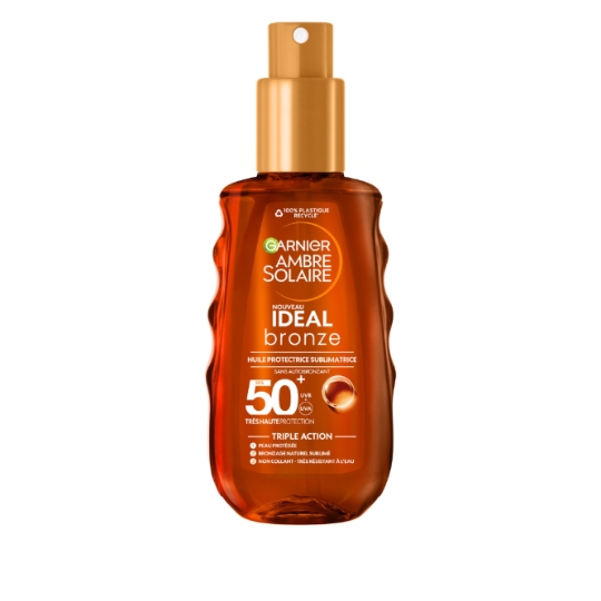 Huile solaire Corps Spf 50+ Sublimatrice Protège la Peau Ideal Bronze GARNIER