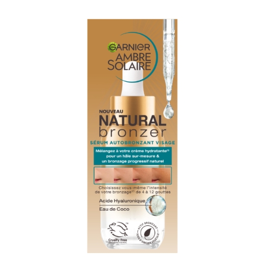 Autobronzant Sérum Visage Hâle Naturel Hydratant Acide Hyaluronique AMBRE SOLAIRE