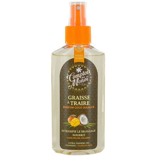 Graisse à traire Corps Sans Filtre Solaire Intensifie Le Bronzage Parfum Coco Mangue COMPTOIR DES MONOI