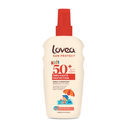 Crème solaire Hydratante pour Enfants Spf 50+ Très Haute Protection Résistant à l'eau Protect LOVEA