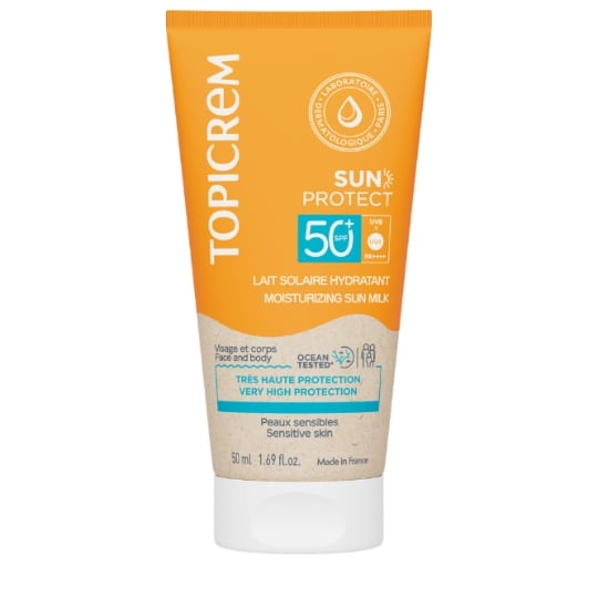 Crème solaire Lait Hydratant Très Haute Protection Spf 50+ Peaux Sensibles TOPICREM