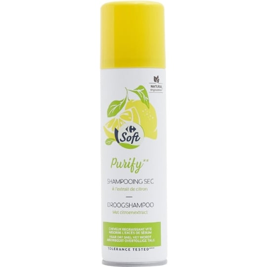 Shampoing Purifiant pour Cheveux secs Extrait de citron CARREFOUR SOFT
