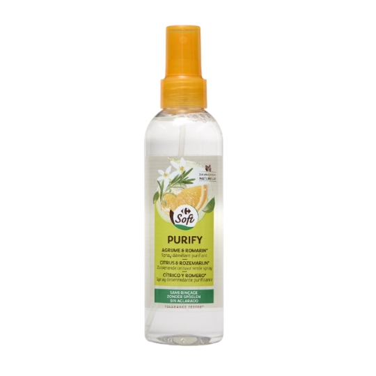 Spray démêlant aux extraits d'orange et feuilles de romarin, purifiant et sans rinçage CARREFOUR SOFT