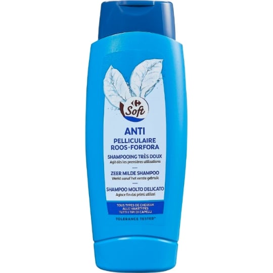 Shampoing Antipelliculaire pour Tous Types De Cheveux Tres Doux CARREFOUR SOFT