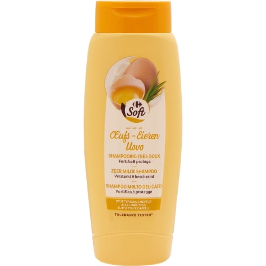 Shampoing  Très doux pour Tous Types De Cheveux Aux Oeufs CARREFOUR SOFT
