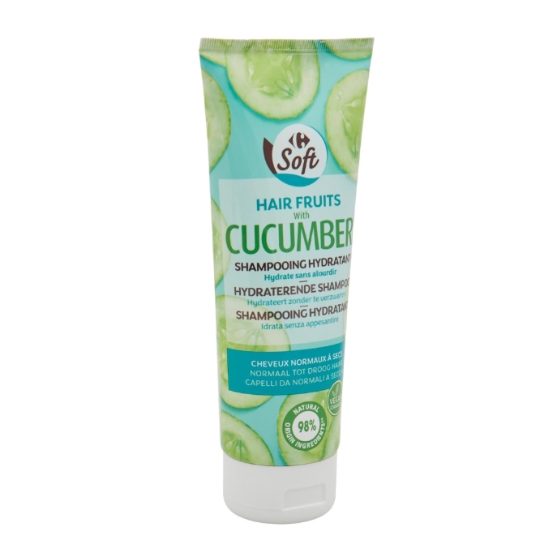 Shampoing Hydratant pour Cheveux normaux à secs Concombre Hair Fruits CARREFOUR SOFT
