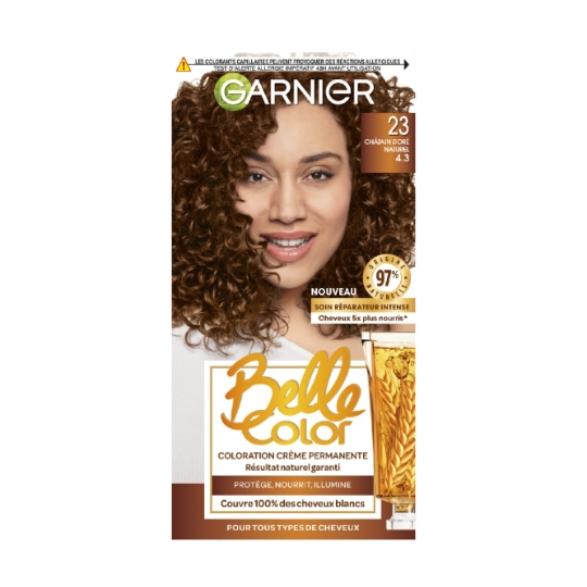 Coloration Permanente 23 Châtain Doré Naturel Belle Color GARNIER