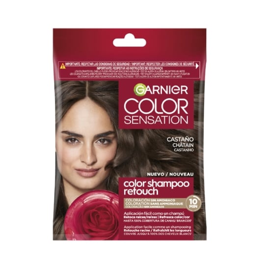 Coloration Permanente 4.0 Châtain Couvre 100% Cheveux Blancs Color Sensation GARNIER