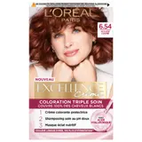 Coloration Permanente 6.54 Blond Foncé Acajou Cuivré Soin Triple Action Excellence L'OREAL PARIS