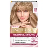 Coloration 8.1 Blond Clair Cendré Soin Triple Acide Hyaluronique Excellence Creme L'OREAL PARIS