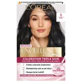 Coloration Permanente 1.0 Noir Acide Hyaluronique Excellence Crème L'OREAL PARIS