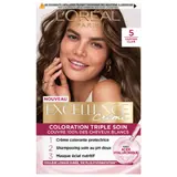 Coloration 5 Châtain Clair Enrichie en Acide Hyaluronique Couvre 100% Cheveux Blancs Excellence Crème L'OREAL PARIS