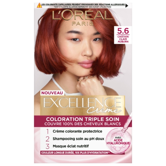Coloration 5.6 Châtain Clair Auburn Excellence Crème L'OREAL PARIS