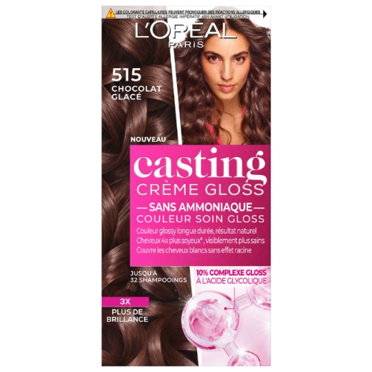 Coloration 5.15 Chocolat Glacé Gloss Sans Ammoniaque Casting Crème Gloss L'OREAL PARIS